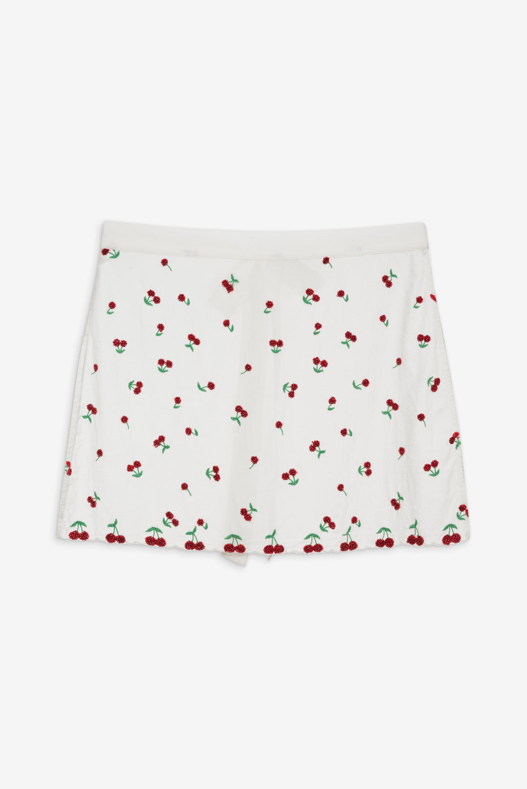 Beaded Cherries Apron — Red