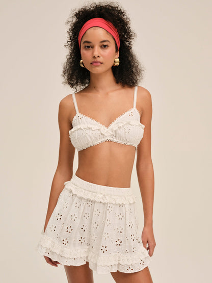 Dreamy Daisy Bra Top — White
