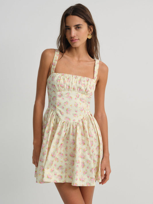 Zofia Mini Dress — Yellow