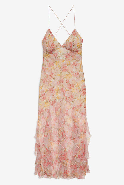 Elea Maxi Dress — Peach