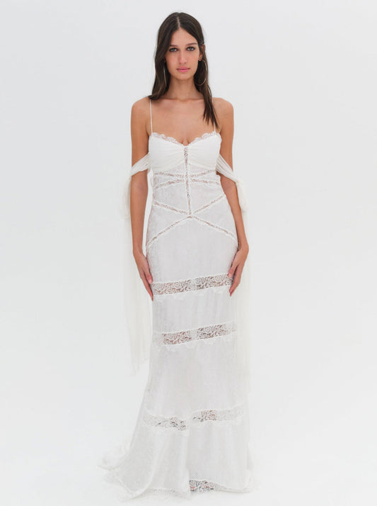 Rita Lace Gown — Ivory