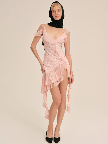 Raspberry Rose Mini Dress — Pink