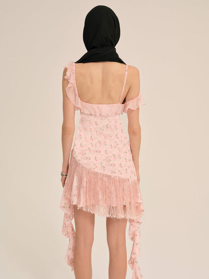 Raspberry Rose Mini Dress — Pink