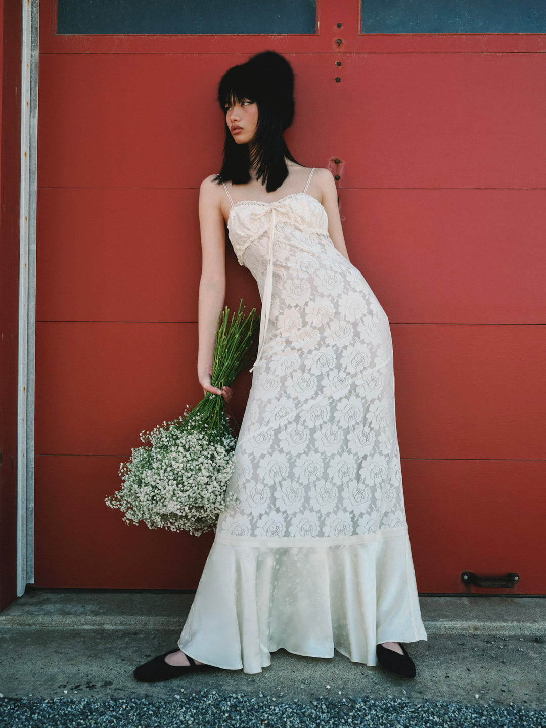 Claudia Rose Lace Gown — Cream