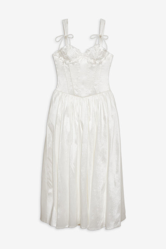 Antoinette Taffeta Gown — White