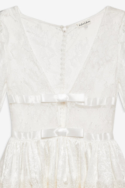 Annabelle Lace Mini Dress — Cream