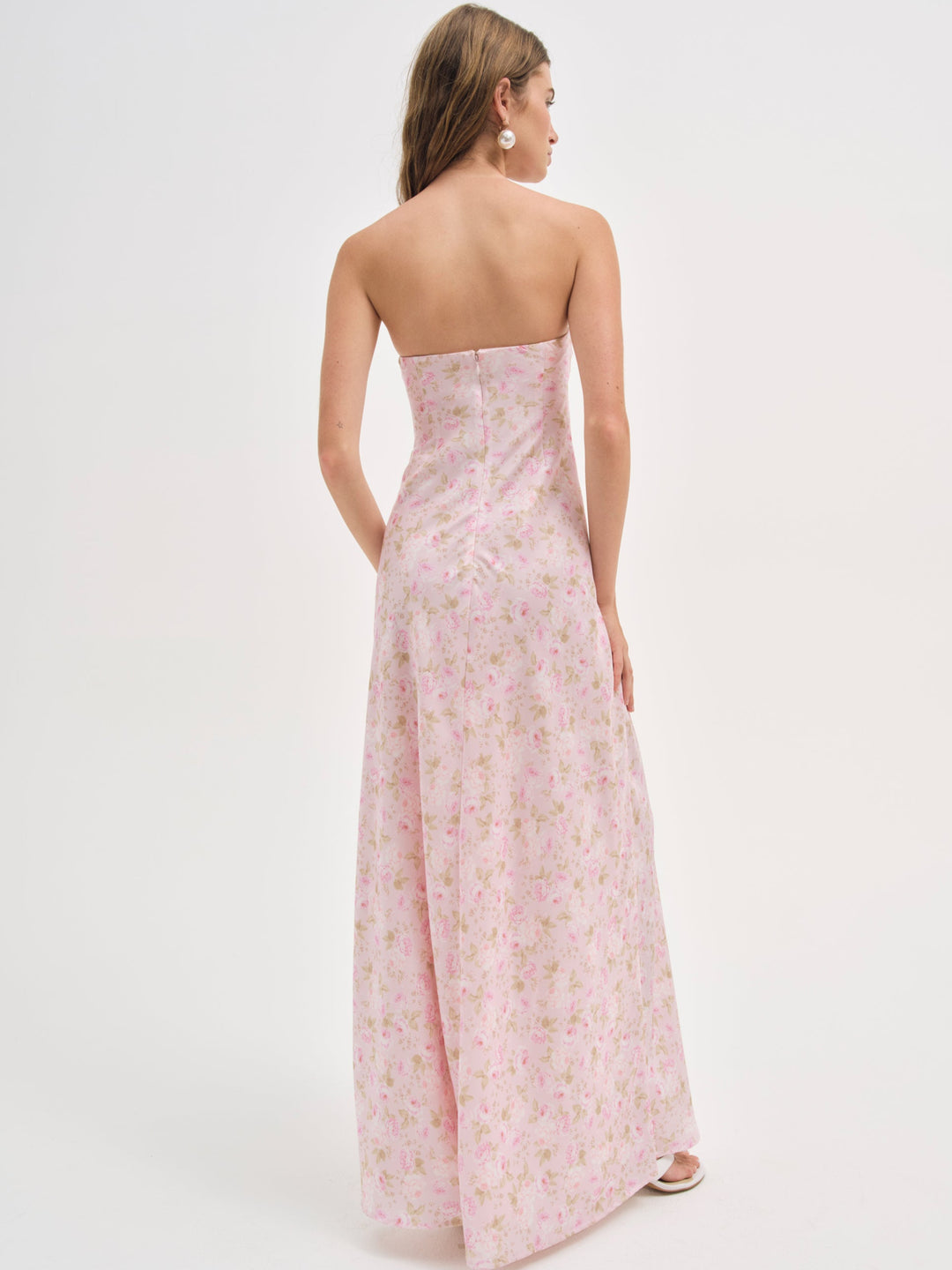Carla Strapless Maxi Dress — Pink