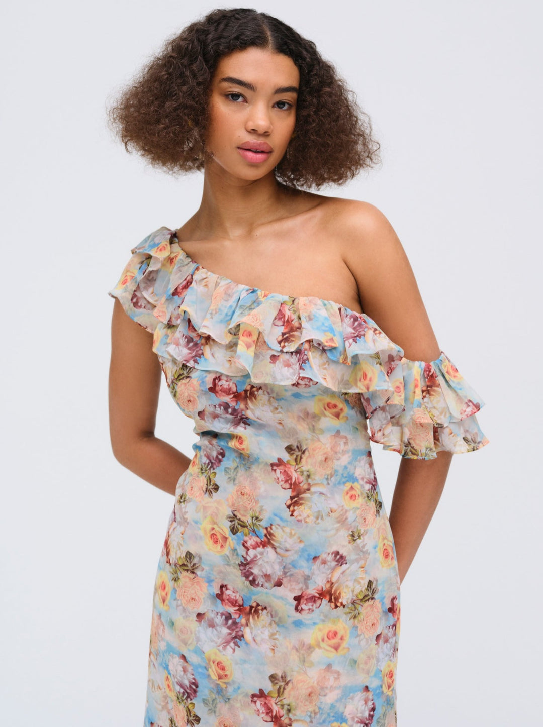 Delphine Midi Dress — Blue