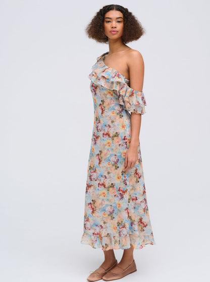Delphine Midi Dress — Blue