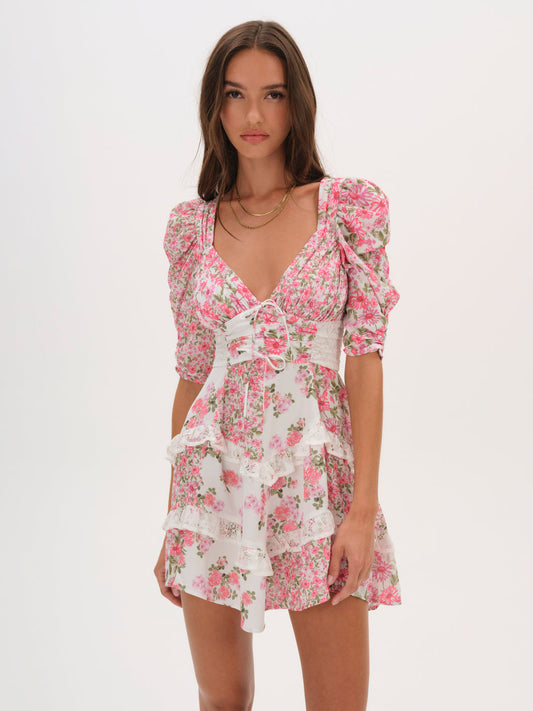 Rosalyn Mini Dress — Pink