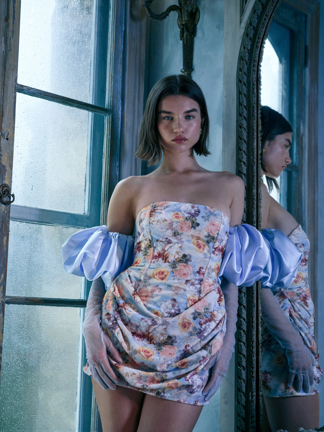 Delphine Mini Dress — Blue