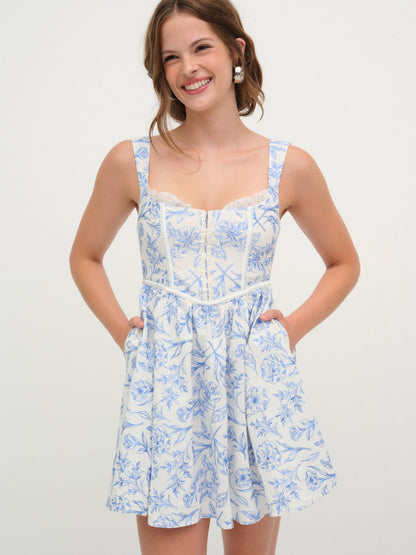 Maisie Mini Dress — Blue