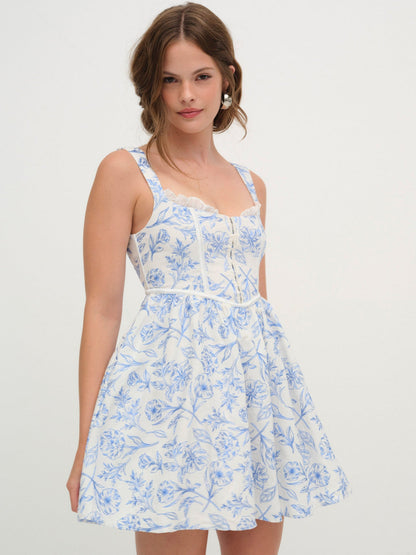 Maisie Mini Dress — Blue