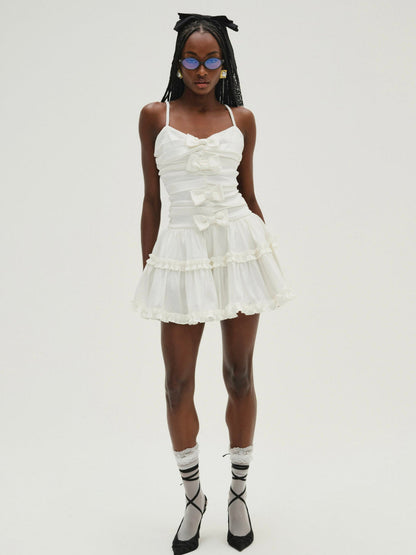 Whipped Cream Taffeta Mini Dress — White