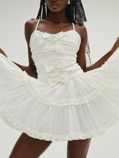 Whipped Cream Taffeta Mini Dress — White