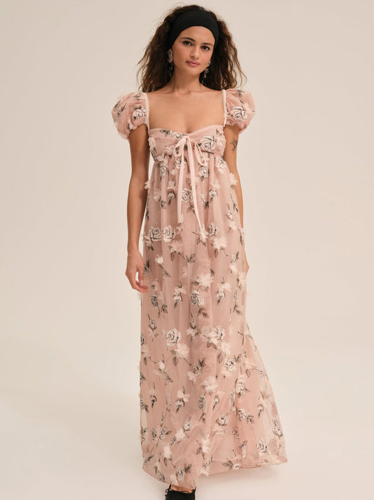 Blushing Rose Maxi Dress — Blush