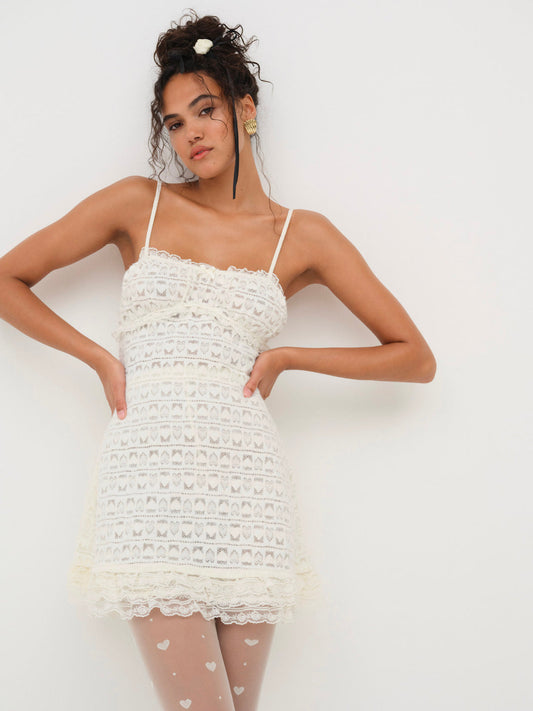 Reba Slip Dress — White