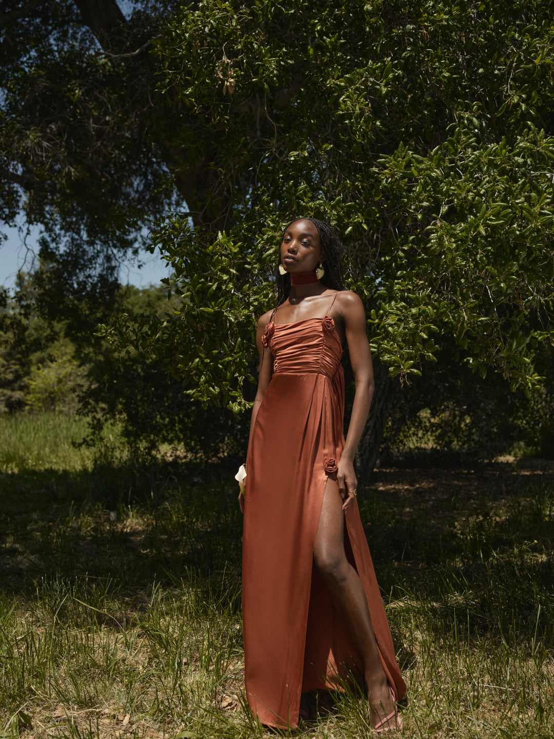 Winona Bridesmaid Gown — Orange