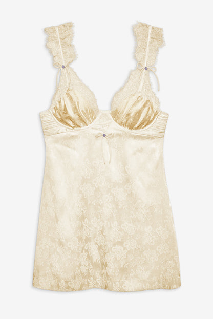 Victoria Slip Dress — Cream