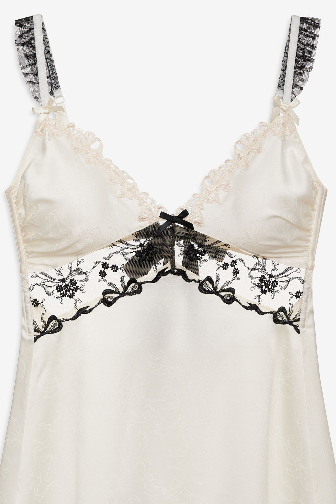 Bow Time Slip Dress — Cream