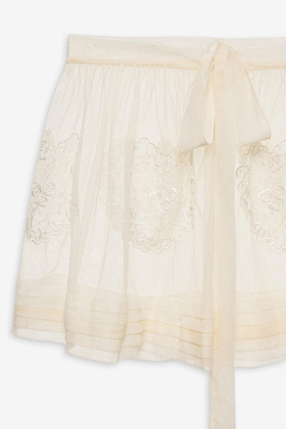 Vintage Embroidery Skirt — White