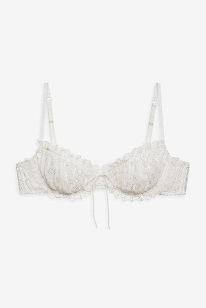 Layer Cake Chiffon Underwire Bra — White