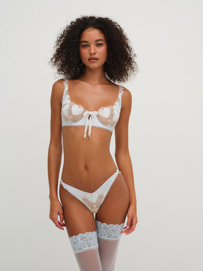 Pure Heart Thong Panty — White