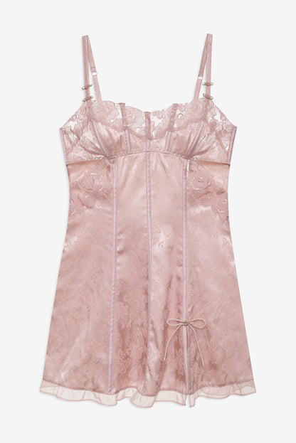Blissful Blooms Slip Dress — Pink