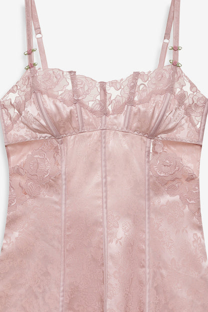 Blissful Blooms Slip Dress — Pink