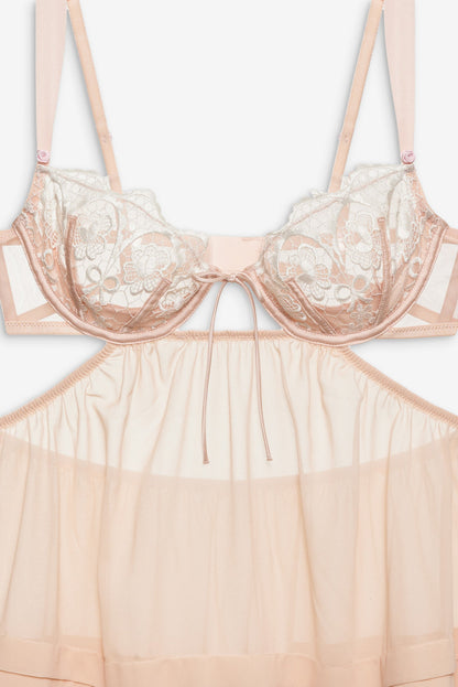 Tea Cake Lace Slip Dress — White