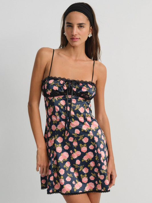 Kayla Slip Dress — Navy
