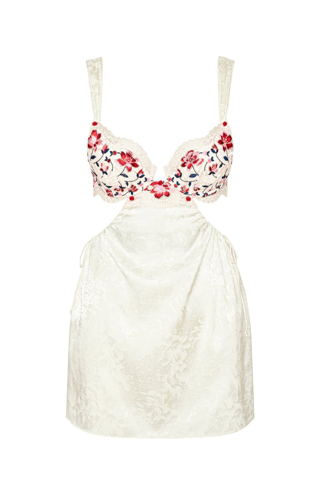 Festival Rose Slip Dress — Ivory