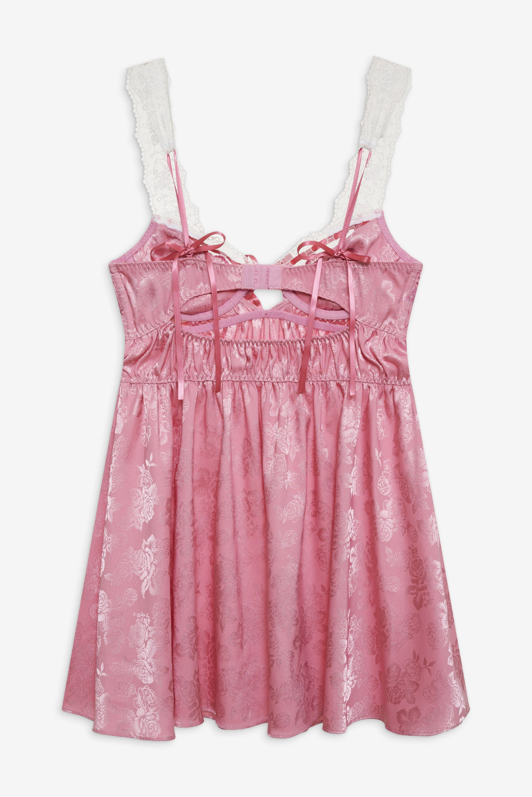 Rose Milk Eyelet Slip Dress — Pink