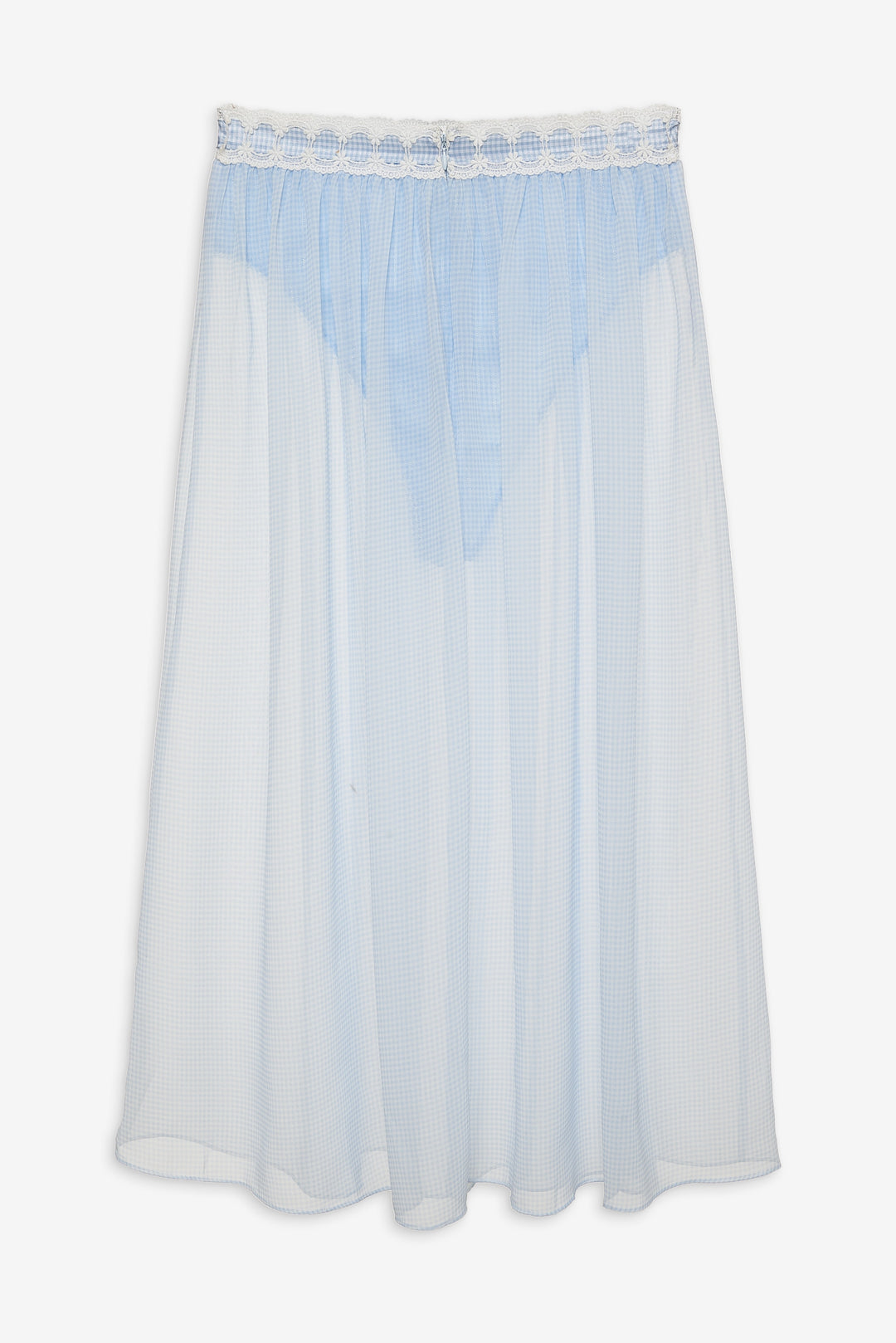 Dainty Doily Midi Skirt — Blue