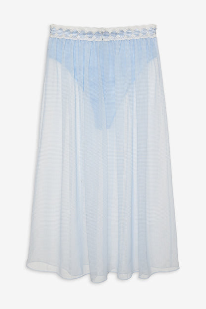 Dainty Doily Midi Skirt — Blue