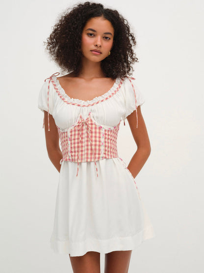 Georgia Corset Slip Dress — Red