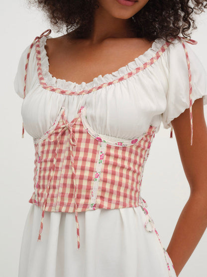 Georgia Corset Slip Dress — Red