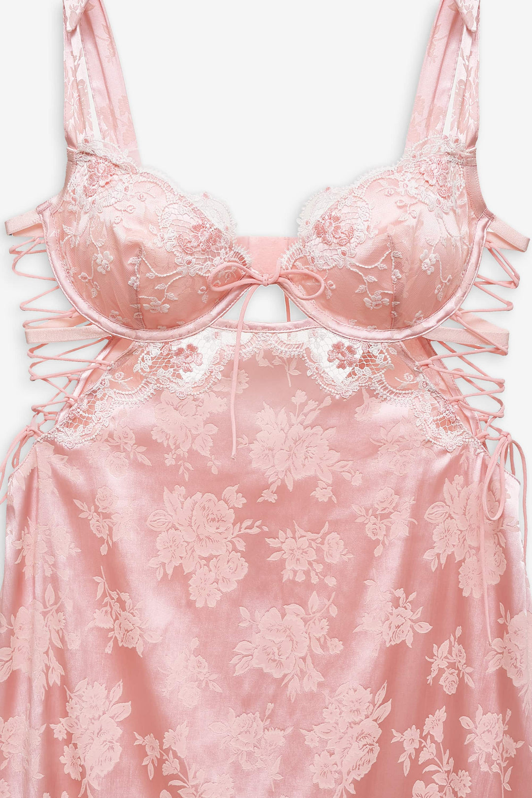Le Fleur Slip Dress — Peach