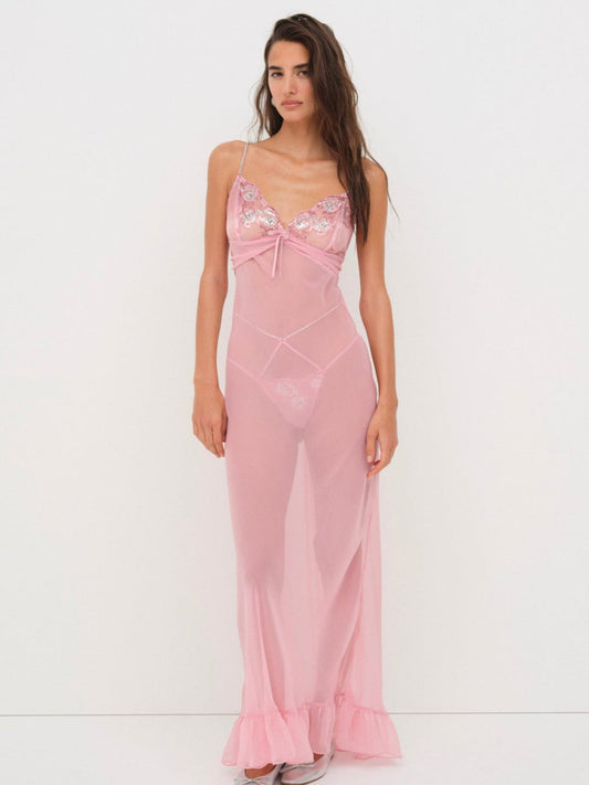Kristi Maxi Slip Dress — Mauve
