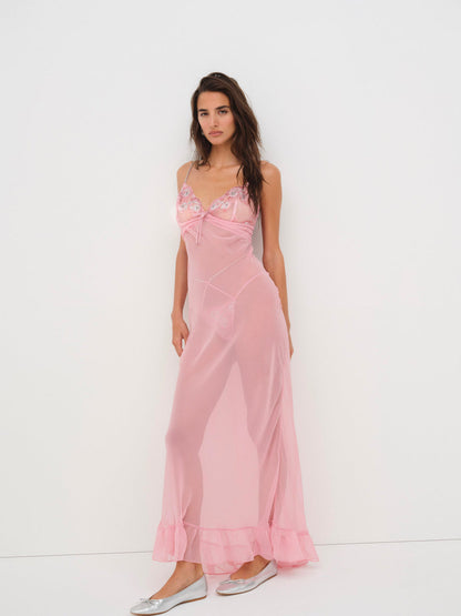 Kristi Maxi Slip Dress — Mauve