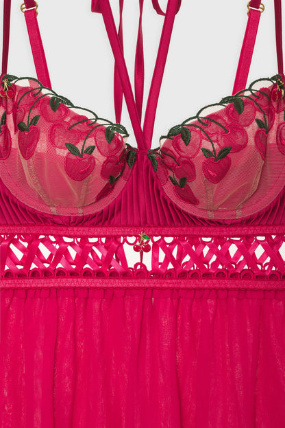Cherie Slip Dress — Red