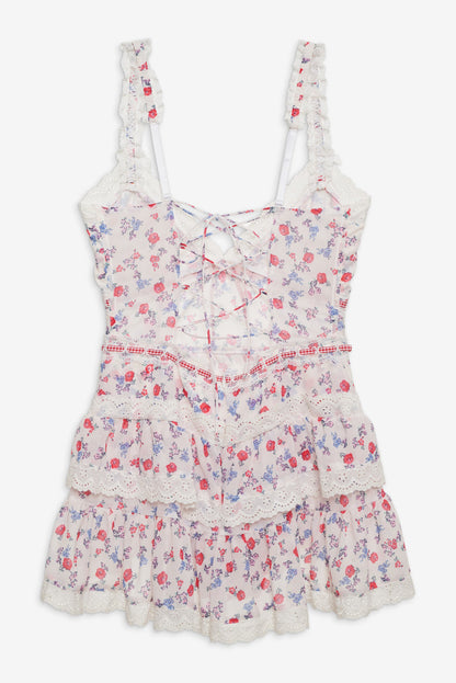 Ditsy Day Slip Dress — Red