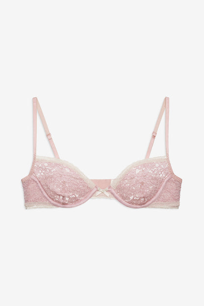 Pamela Stretch Lace Underwire Bra — Pink