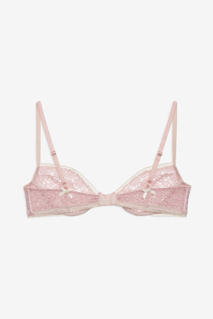 Pamela Stretch Lace Underwire Bra — Pink