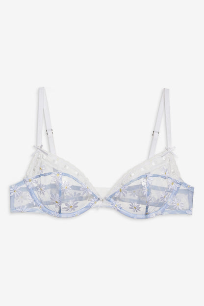 Dee Dee Daisy Underwire Bra — Blue