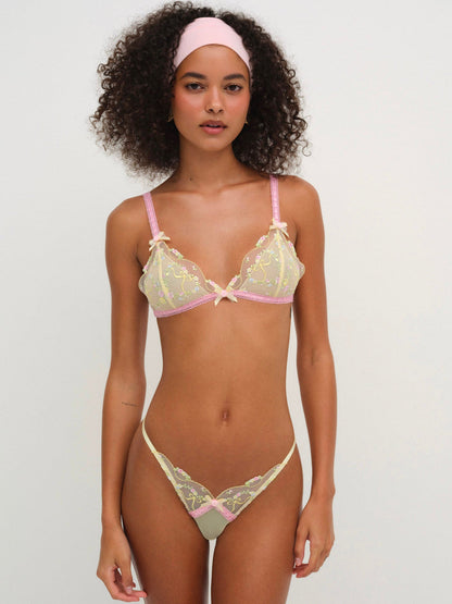 Sunny Bouquet Bralette — Multi Yellow