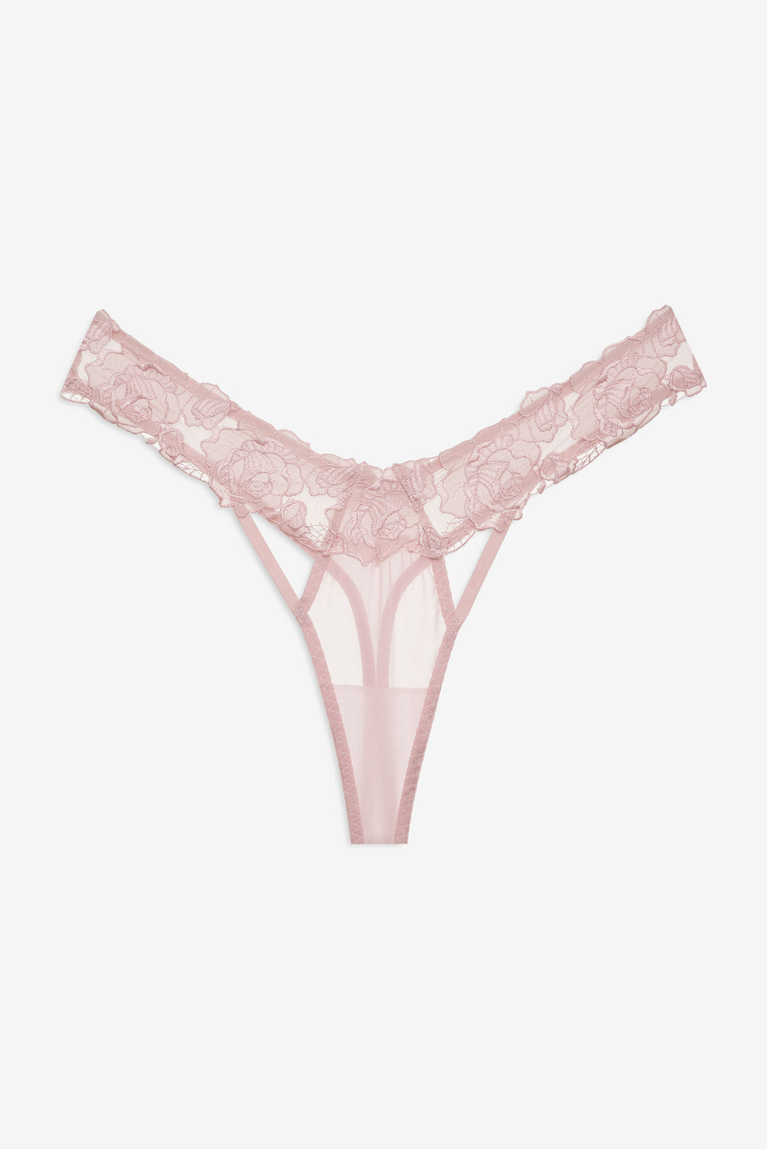 Blissful Blooms Thong Panty — Pink