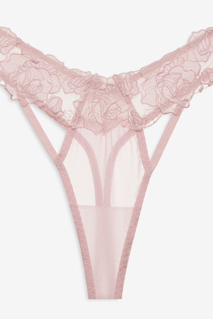 Blissful Blooms Thong Panty — Pink