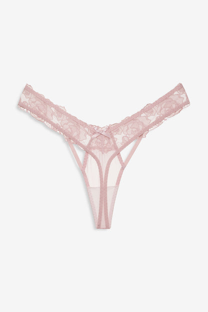 Blissful Blooms Thong Panty — Pink