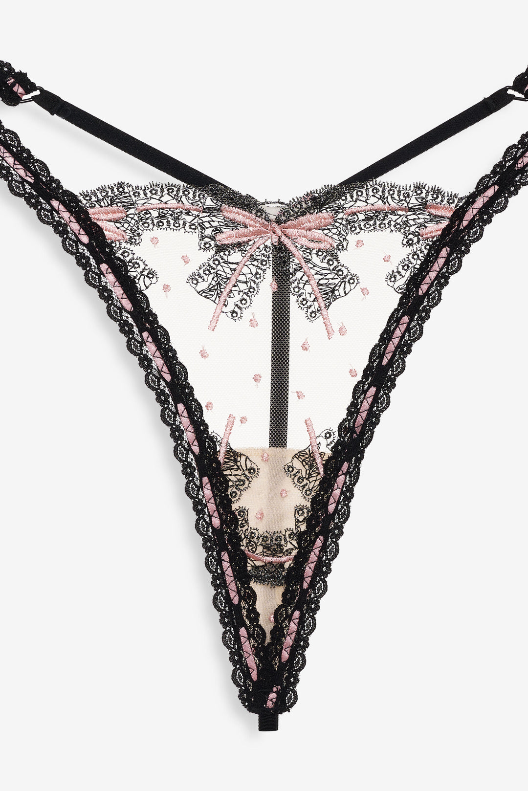 Love Letters Thong Panty — Black